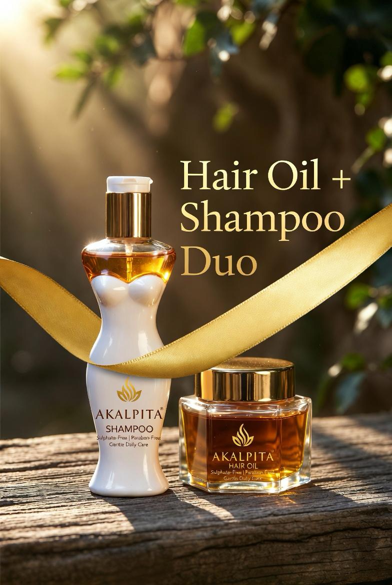 Akalpita Hair Oil + Shampoo Duo